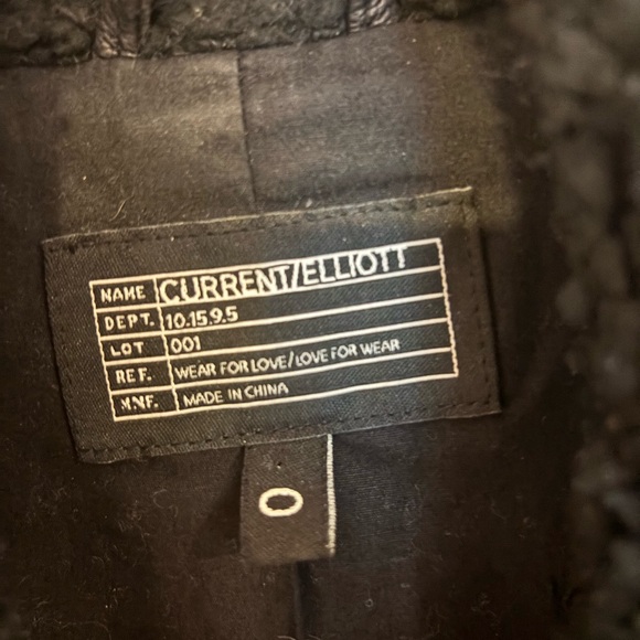 Current Elliott Leather Biker Motorcycle jacket, Sz 0 XS - Picture 3 of 5